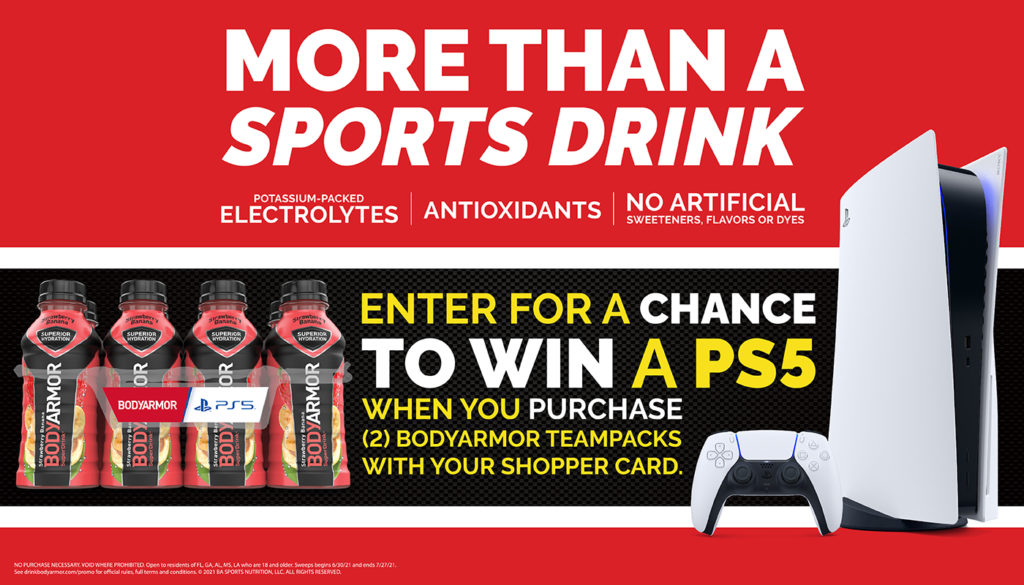 BODYARMOR x SEG PS5 SWEEPSTAKES BODYARMOR Sports Drink Superior